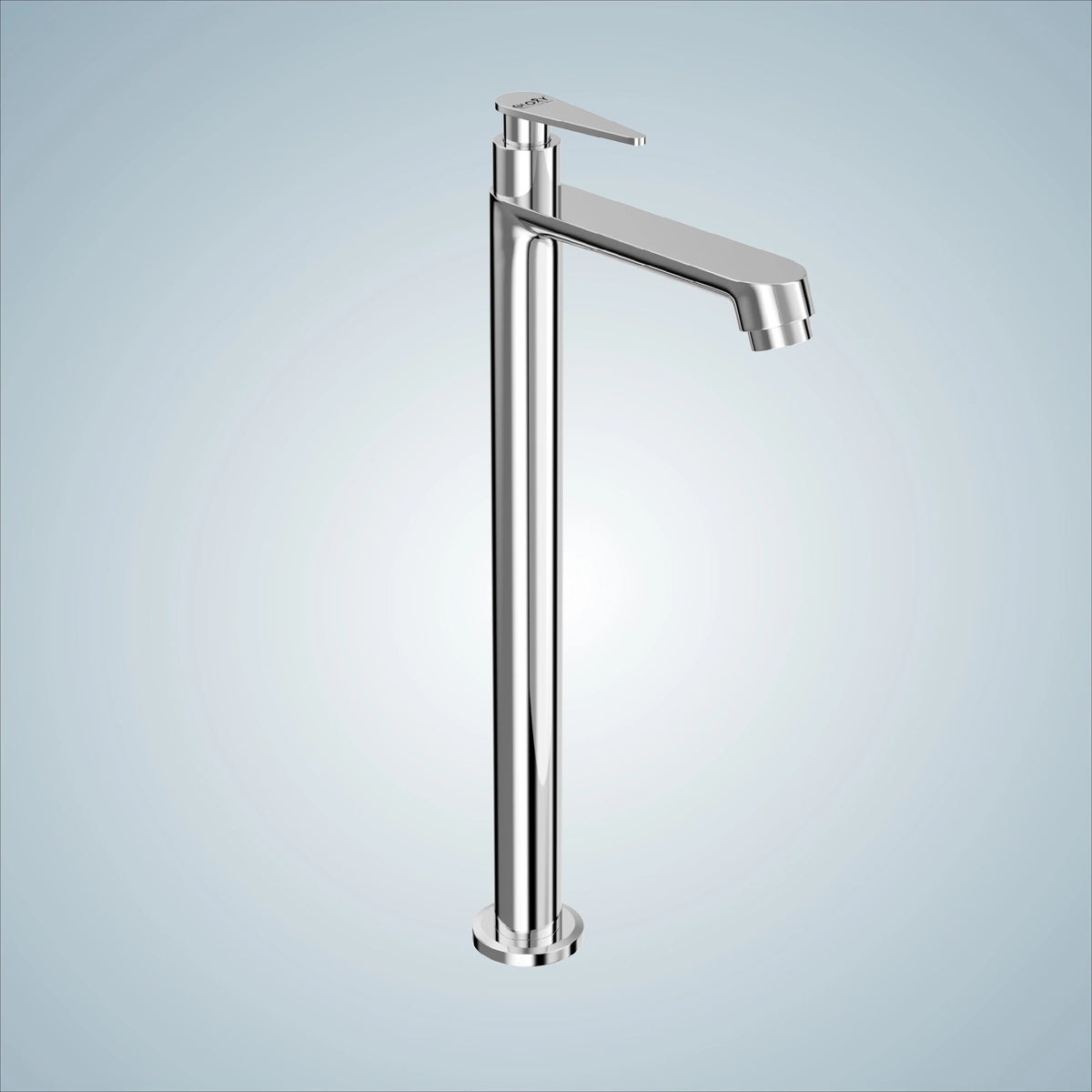 GLOXY Brass High Neck Chrome Finished Pillar Tap for Wash Basins & Kitchen Sinks - Deck Mount Long Neck Faucet with Stylish Nano Lever