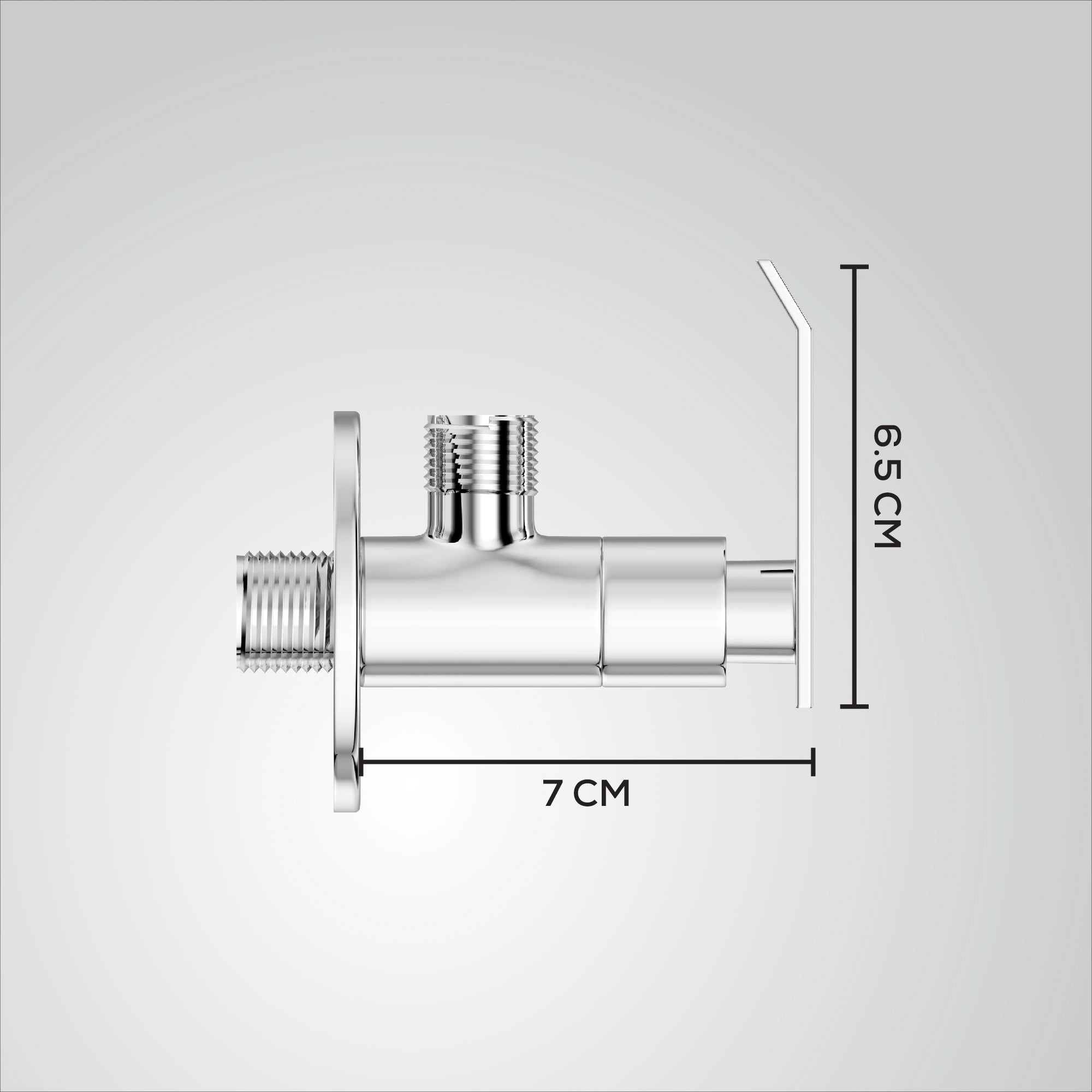 Chrome Finish Concealed Stop Cock Faucet Tap Valve with Flange for bathrooms, Overhead Tanks, geysers (Imperial)-by GLOXY®