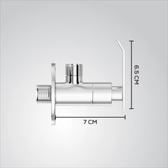 Chrome Finish Concealed Stop Cock Faucet Tap Valve with Flange for bathrooms, Overhead Tanks, geysers (Imperial)-by GLOXY®