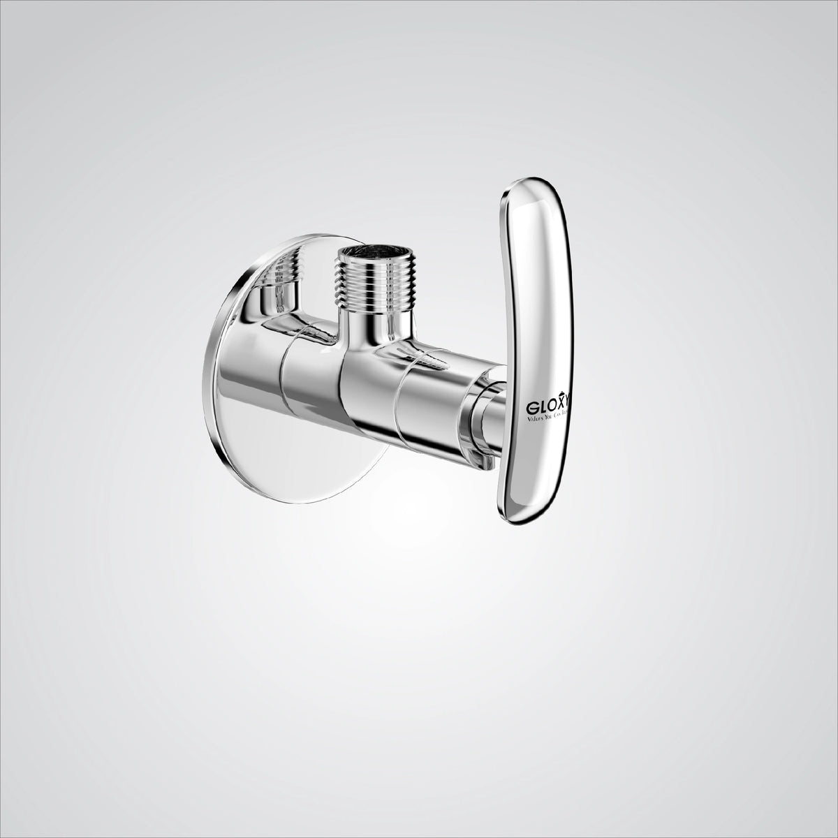 Chrome Finish Concealed Stop Cock Faucet Tap Valve with Flange for Bathrooms, Overhead Tanks, geysers (Riva)-by GLOXY®