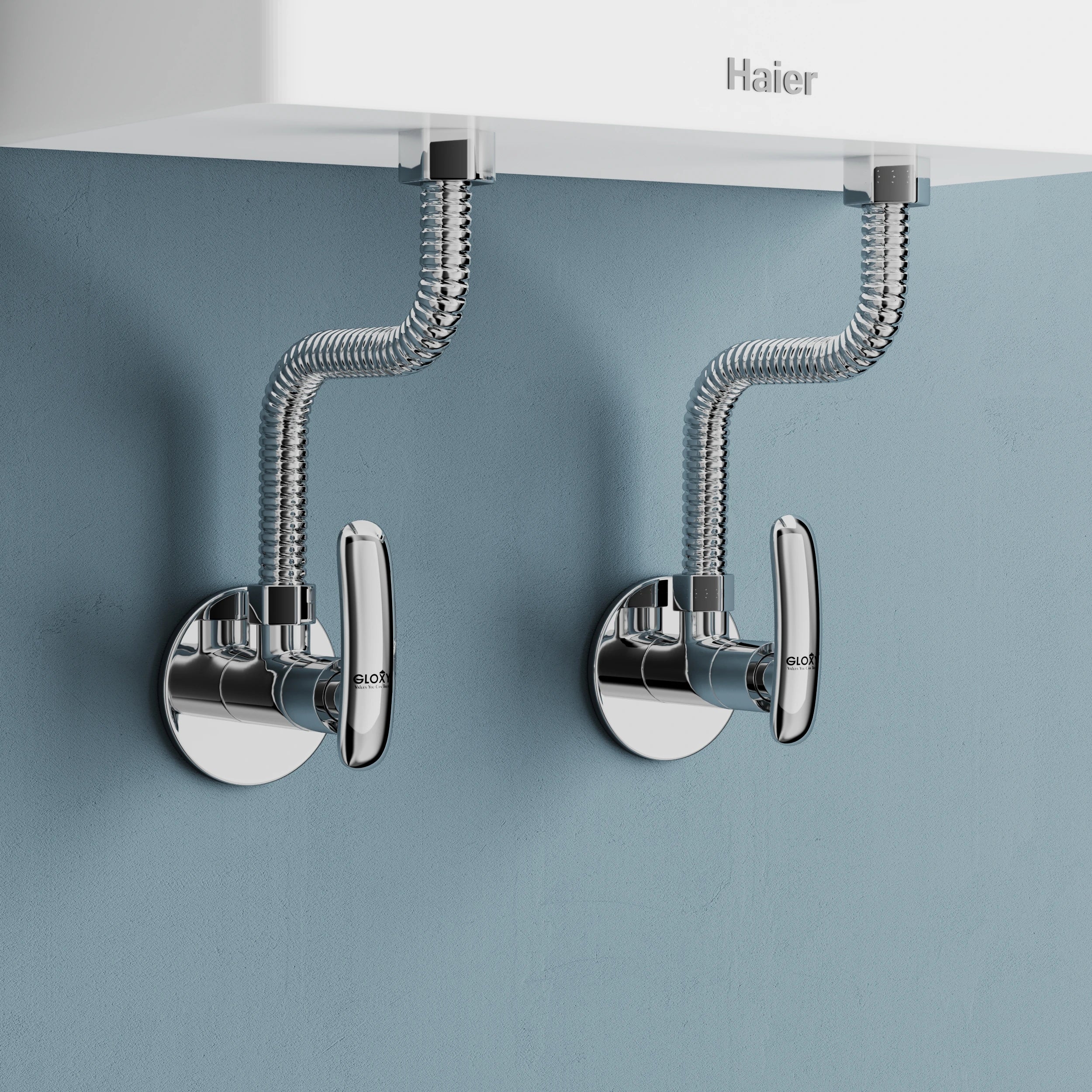 Chrome Finish Concealed Stop Cock Faucet Tap Valve with Flange for Bathrooms, Overhead Tanks, geysers (Riva)-by GLOXY®