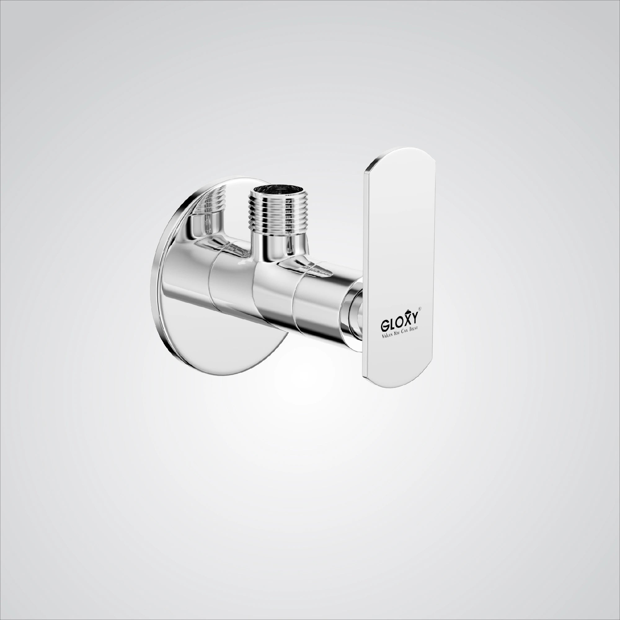 Chrome Finish Angle Cock Valve Faucet Tap for Attachment of Hand Shower,  Health Faucet & Geyser Pipes (Jet+)-by GLOXY®