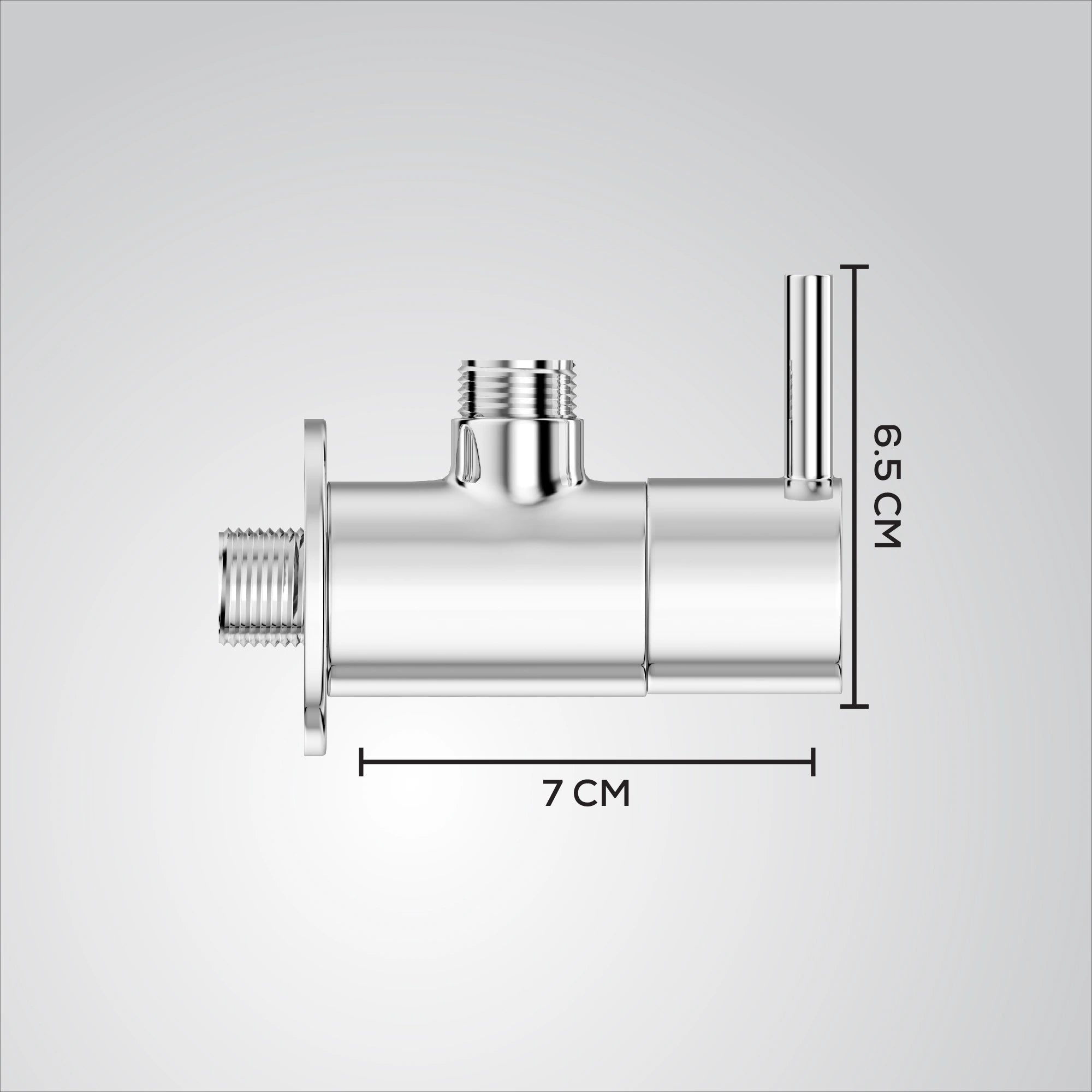 Chrome Finish Concealed Stop Cock Faucet Tap Valve with Flange for bathrooms, Overhead Tanks, geysers (Royal)-by GLOXY®