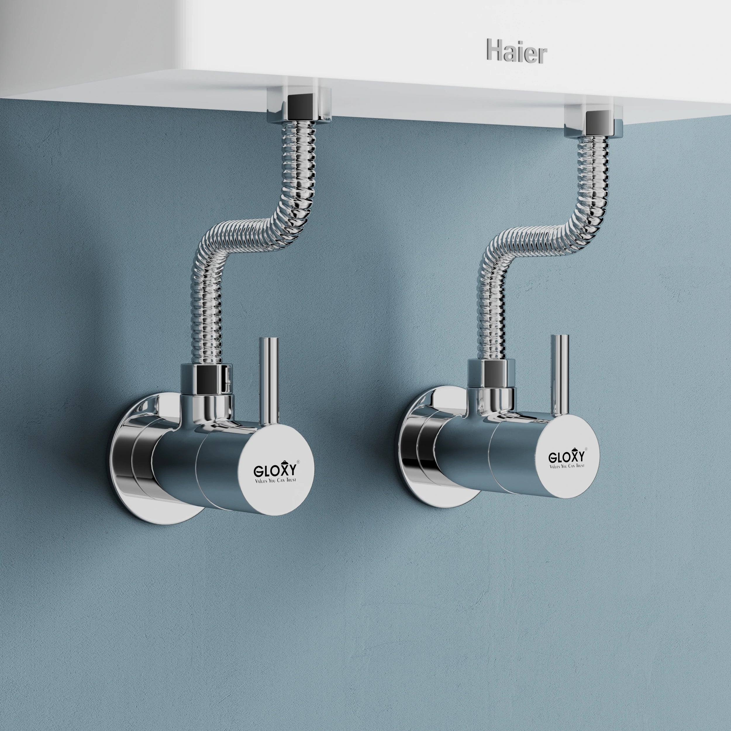 Chrome Finish Concealed Stop Cock Faucet Tap Valve with Flange for bathrooms, Overhead Tanks, geysers (Royal)-by GLOXY®