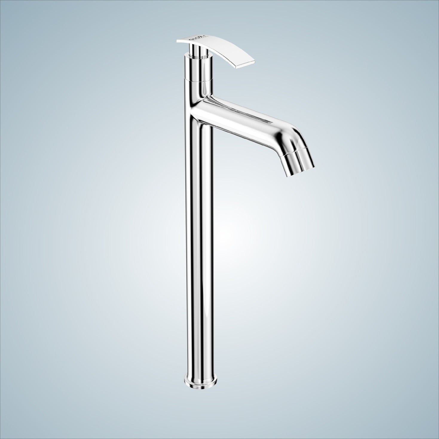 Chrome Finish Deck Mount Brass Swivel Long Spout Tall Body Pillar Tap Cock Faucet for Kitchen Sinks and Bathroom (Sky)-by GLOXY®