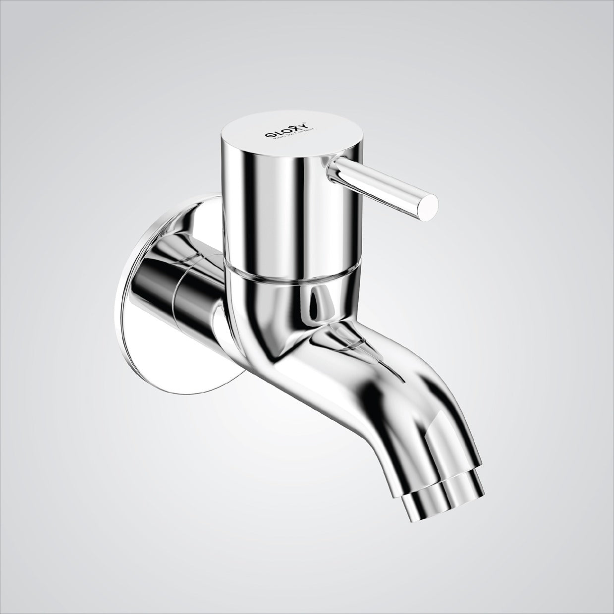 Chrome Finish Wall Mount Brass Short Neck Cock Faucet Tap Valve for bathroom, Kitchen, Wash Basin Water Tap (Royal)-by GLOXY®