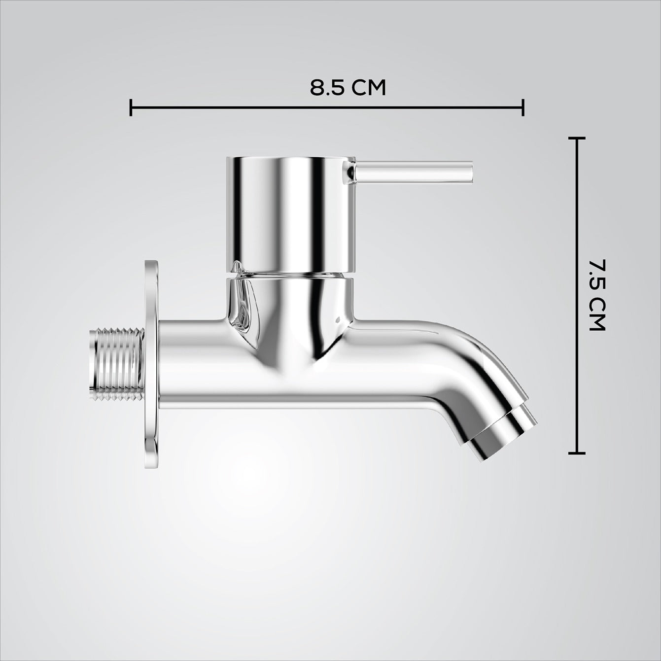 Gloxy Royal Series Single Lever Short Body Wall Mounted Brass Bib Cock