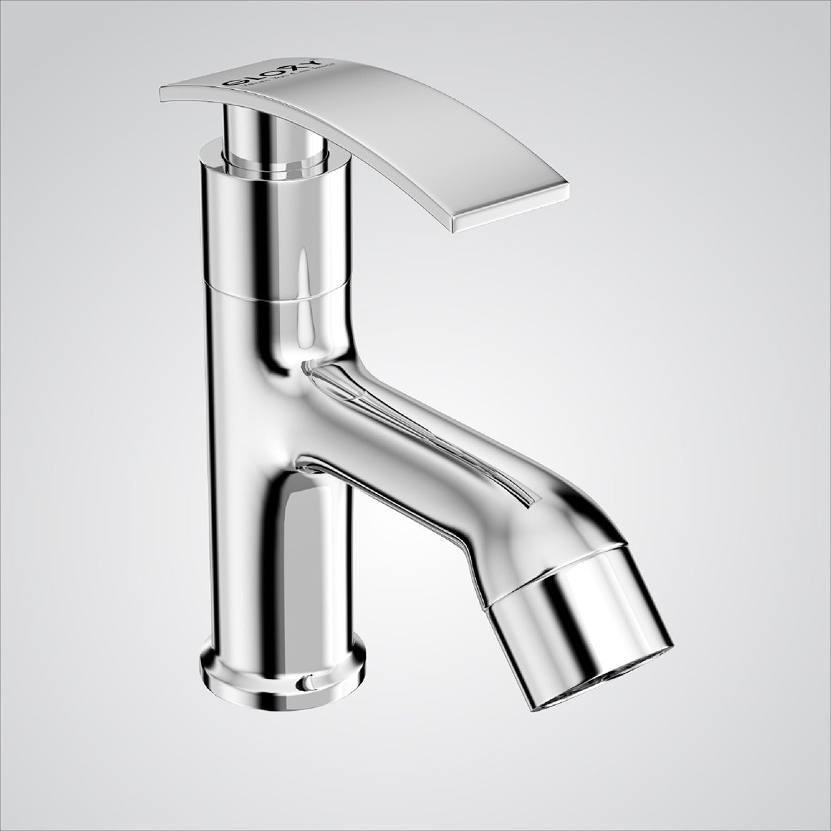 Chrome Finish Deck Mount Brass Short Pillar Cock Faucet Tap Valve with High Flow Center Hole for bathroom, Kitchen, Wash Basin Water Tap (Delight)-by GLOXY®