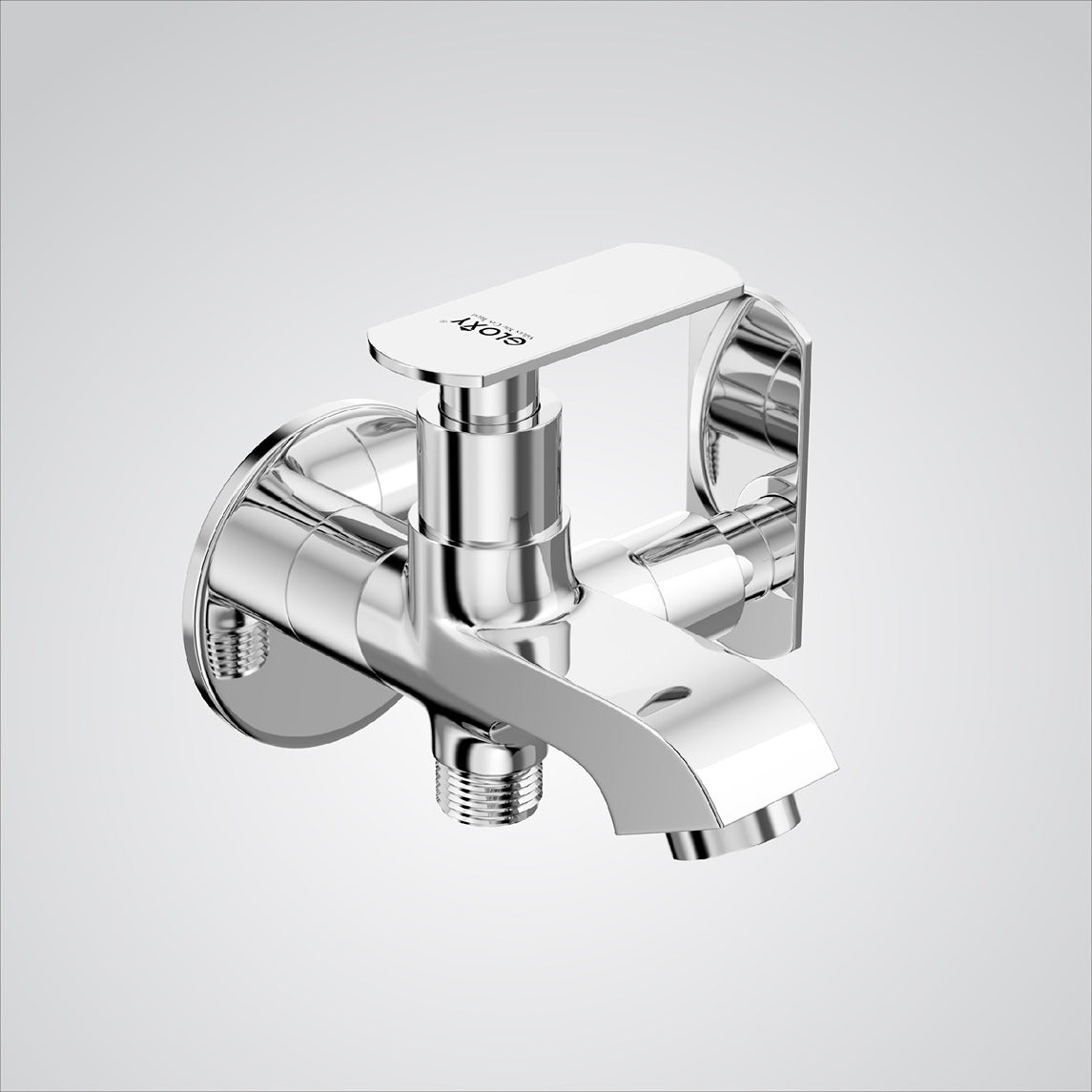 Chrome Finish Bib Cock Brass Faucet Water Tap for Bathroom Washbasins, Gardens & Kitchen Sinks (Jet+)-by GLOXY®
