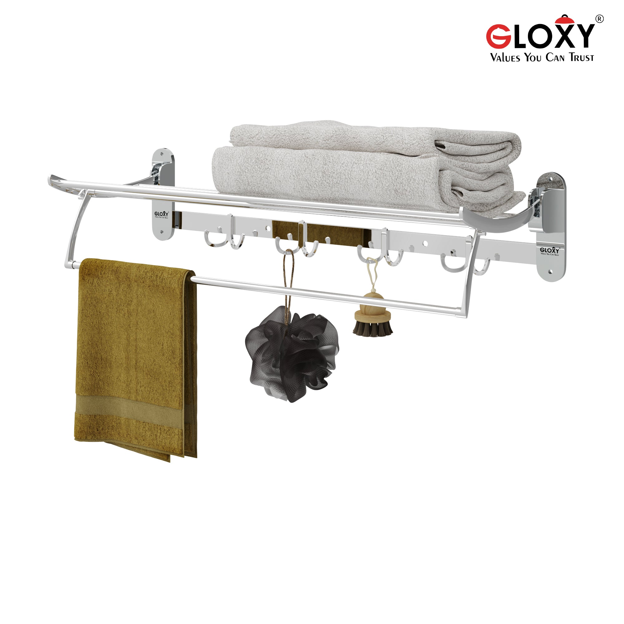 24 Inch Stainless Steel Folding Towel Racks for Bathroom