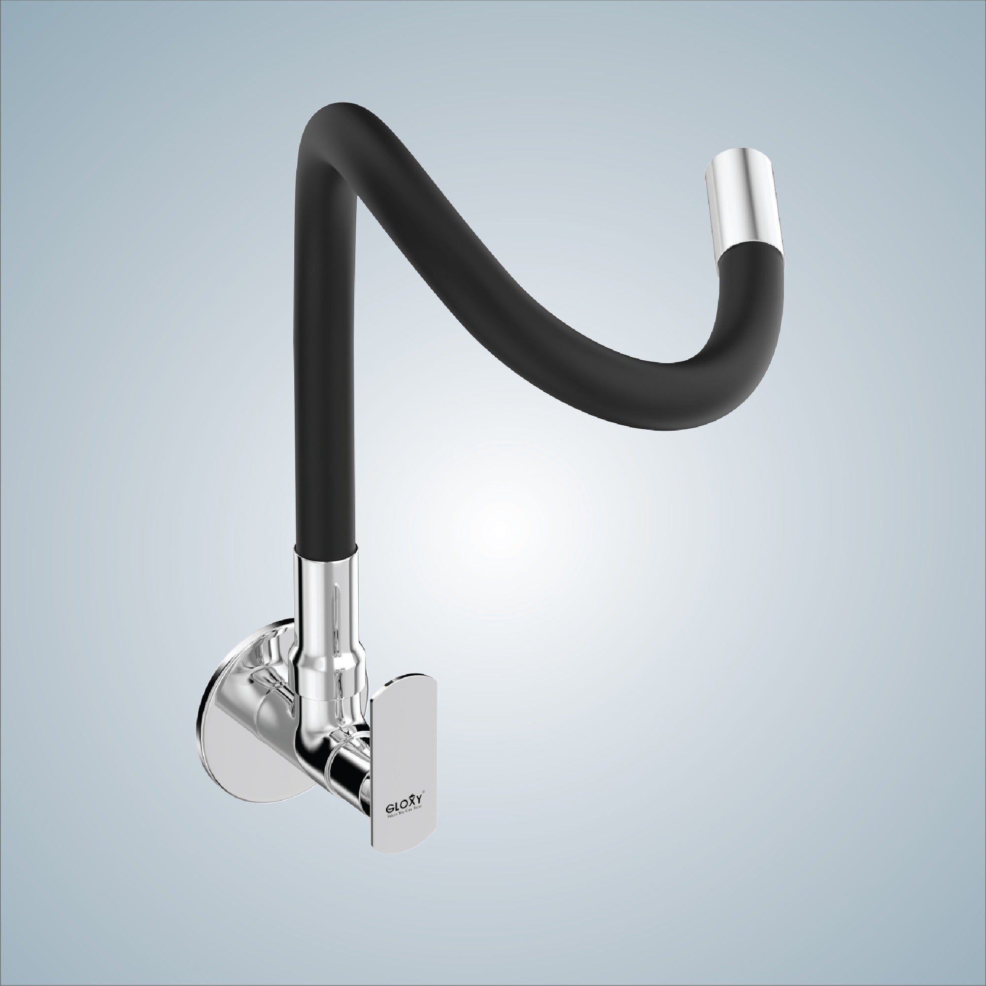 Gloxy Brass Kitchen Faucet with Chrome Finished Leak Proof Touch Lever - Grey 20 Inch Silicon Flexible Spout with Single Flow Water Saving Nozzle for Kitchen - 10 Years Warranty on Spindle Only (Copy)