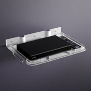 Transparent Acrylic Unbreakable Multi-Purpose TV Set Top Box Stand with Remote Holder 