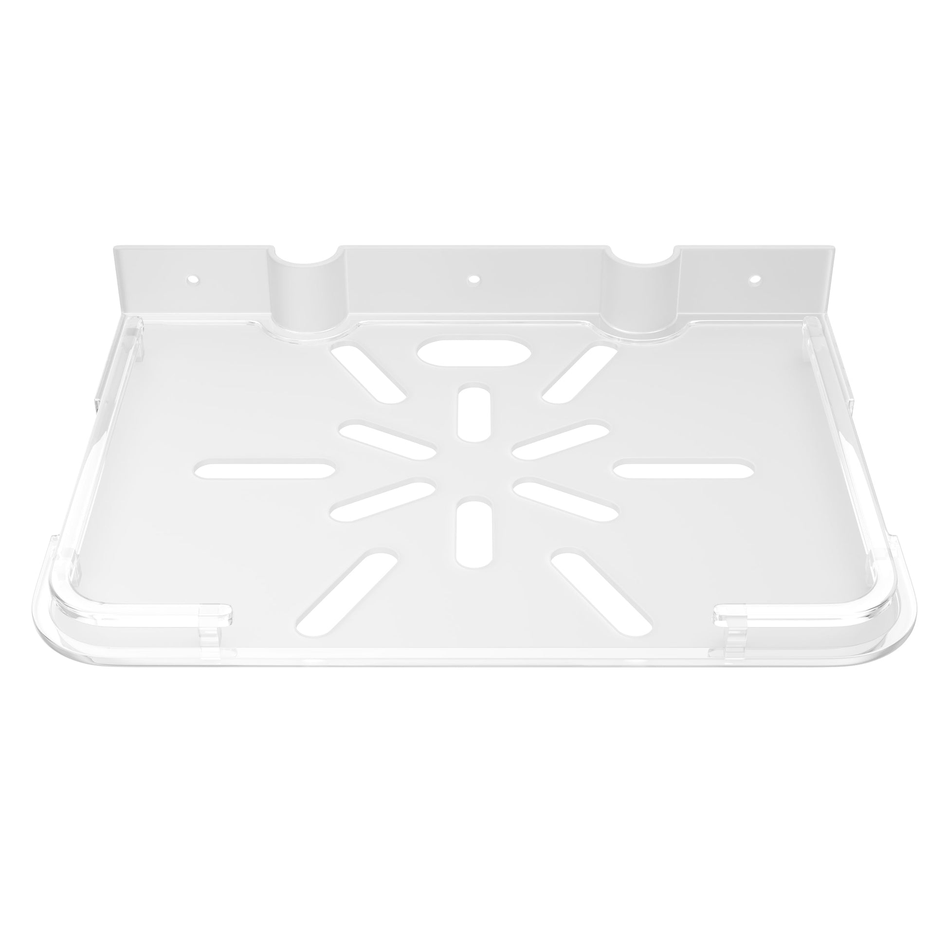 Transparent Acrylic Unbreakable Multi-Purpose TV Set Top Box Stand with Remote Holder 