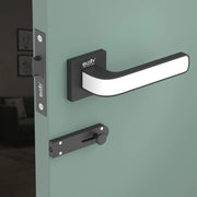 Gloxy Dorik Series Black Finish Mortise Bathroom Door Latch Lock With Handle