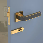 Gloxy Dorik Series Gold  Finish Mortise Bathroom Door Latch Lock With Handle