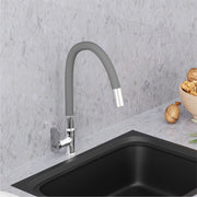 Gloxy Jet+ Series Singel Flow Brass Deck Mount 360° Flexible Swivel Faucet – Grey Finish