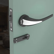 Gloxy Lumax Series Black Finish Mortise Bathroom Door Latch Lock With Handle