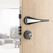 Gloxy Lumax Series Black Finish Mortise Main Door Key Lock With Handle