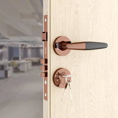 Exclusive Mortise Door Locks for Main Door Lock Handles Set for Home, Bedroom, Hotel, and Office(Rose Gold)-by GLOXY®