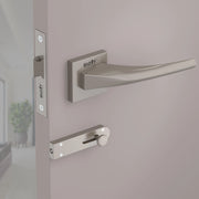Gloxy zemtron Series Satin Chrome Finish Mortise Bathroom Door Latch Lock With Handle