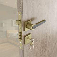 Mortise Door Handles Main Door Lock Handles Set with 3 Keys for Safety of Home | Bedroom, Office, Hotel, Home(Antique)-by GLOXY®