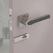 Gloxy Safro Series Satin Chrome Finish Mortise Bathroom Door Latch Lock With Handle
