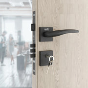 Gloxy Venso Series Black Finish Mortise Main Door key Lock With Handle