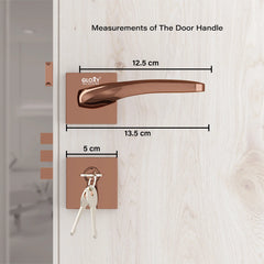 Mortise Door Lock, High-Security Door Lock for Main Door & Bedroom, Durable Handle Set(Rose Gold)-by GLOXY®