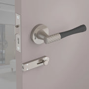 Gloxy Dexon Series Satin Chrome Finish Mortise Bathroom Door Latch Lock With Handle