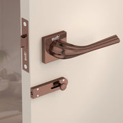 Gloxy Forta Series Rose Gold Finish Mortise Bathroom Door Latch Lock With Handle
