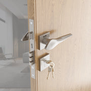 Gloxy Turox Series Satin Chrome Finish Mortise Main Door key Lock With Handle