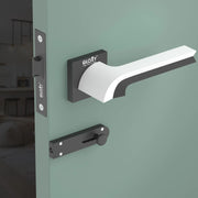 Gloxy Laxon Series Black Finish Mortise Bathroom Door Latch Lock With Handle