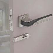 Gloxy Morza Series Satin Chrome Finish Mortise Bathroom Door Latch Lock With Handle