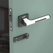 Gloxy Orbix Series Black Finish Mortise Bathroom Door Latch Lock With Handle