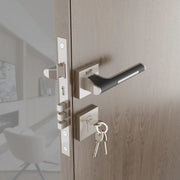 Gloxy Orbix Series Satin Chrome Finish Mortise Main Door key Lock With Handle