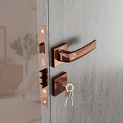 Gloxy Venlo Series Rose Gold Finish Mortise Main Door key Lock With Handle