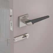 Gloxy Sento Series Satin Chrome Finish Mortise Bathroom Door Latch Lock With Handle