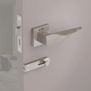 Gloxy Oxlar Series Satin Chrome Finish Mortise Bathroom Door Latch Lock With Handle