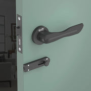 Gloxy Cavin Series Black Finish Mortise Bathroom Door Latch Lock With Handle
