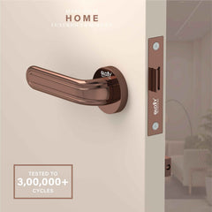 GLOXY Brass Door Lock for Balcony Store Room Door Lock, Mortise Keyless Handle Set with Brass Baby Latch for Home,Office,Hotel | Rose Gold Finish (2 Years Warranty, Pack of 1)