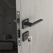 Gloxy Ralor Series Black Finish Mortise Main Door key Lock With Handle