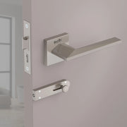 Gloxy Ralor Series Satin Chrome Finish Mortise Bathroom Door Latch Lock With Handle
