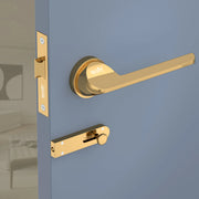 Gloxy Garnik Series Gold Finish Mortise Bathroom Door Latch Lock With Handle