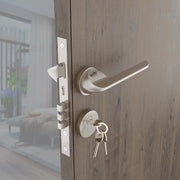 Gloxy Garnik Series Satin Chrome Finish Mortise Main Door key Lock With Handle