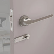 Gloxy Garnik Series Satin Chrome Finish Mortise Bathroom Door Latch Lock With Handle