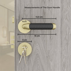 Mortise Door Handles Main Door Lock Handles Set with 3 Keys for Safety of Home | Bedroom, Office, Hotel, Home(Antique)-by GLOXY®