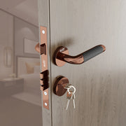 Gloxy Velto Series Rose Gold Finish Mortise Main Door key Lock With Handle