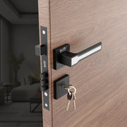 Gloxy Torin Series Black Finish Mortise Main Door key Lock With Handle