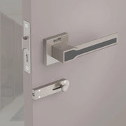 Gloxy Torin Series Satin Chrome Finish Mortise Bathroom Door Latch Lock With Handle
