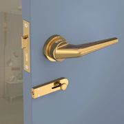 Gloxy Navior Series Gold Finish Mortise Bathroom Door Latch Lock With Handle